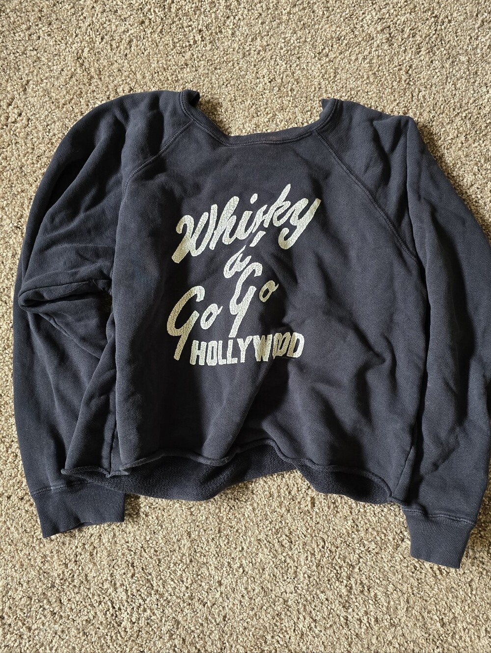 Black Graphic 'Whisky a Go Go Hollywood' Retrobrand Sweatshirt